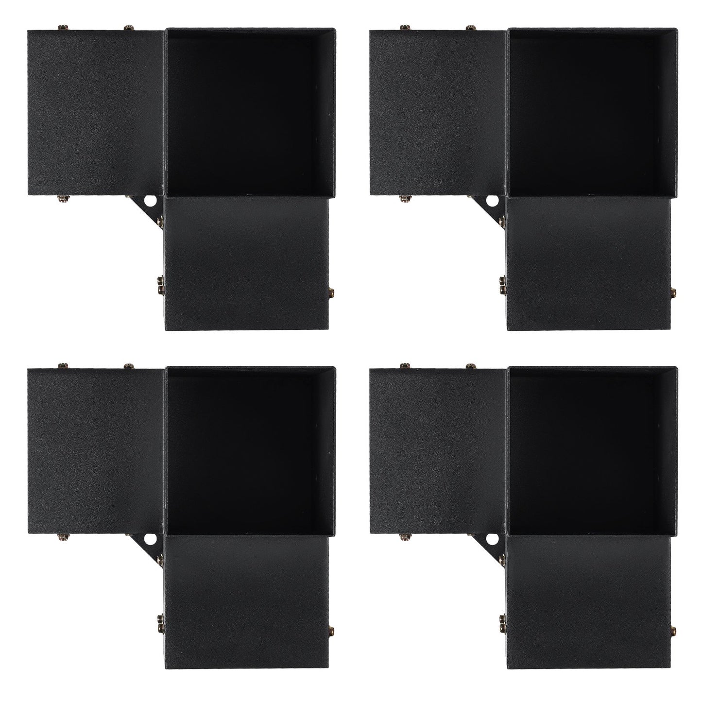 Pergola Bracket Kit 152x152mm, 4pcs 3-Way Heavy Duty Corner Bracket Woodworks DIY Post Base Kit, Easy Installation Wooden Beams for Gazebos, Patio Pergolas, Log Cabin Outdoor Pergola Hardware