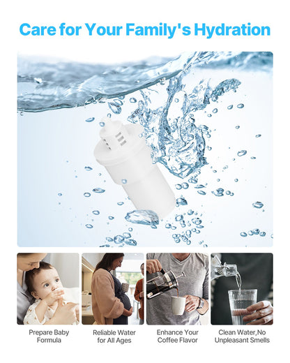 VEVOR Pitcher Water Filters 3-pack Replacements for Water Filter Pitcher 6216