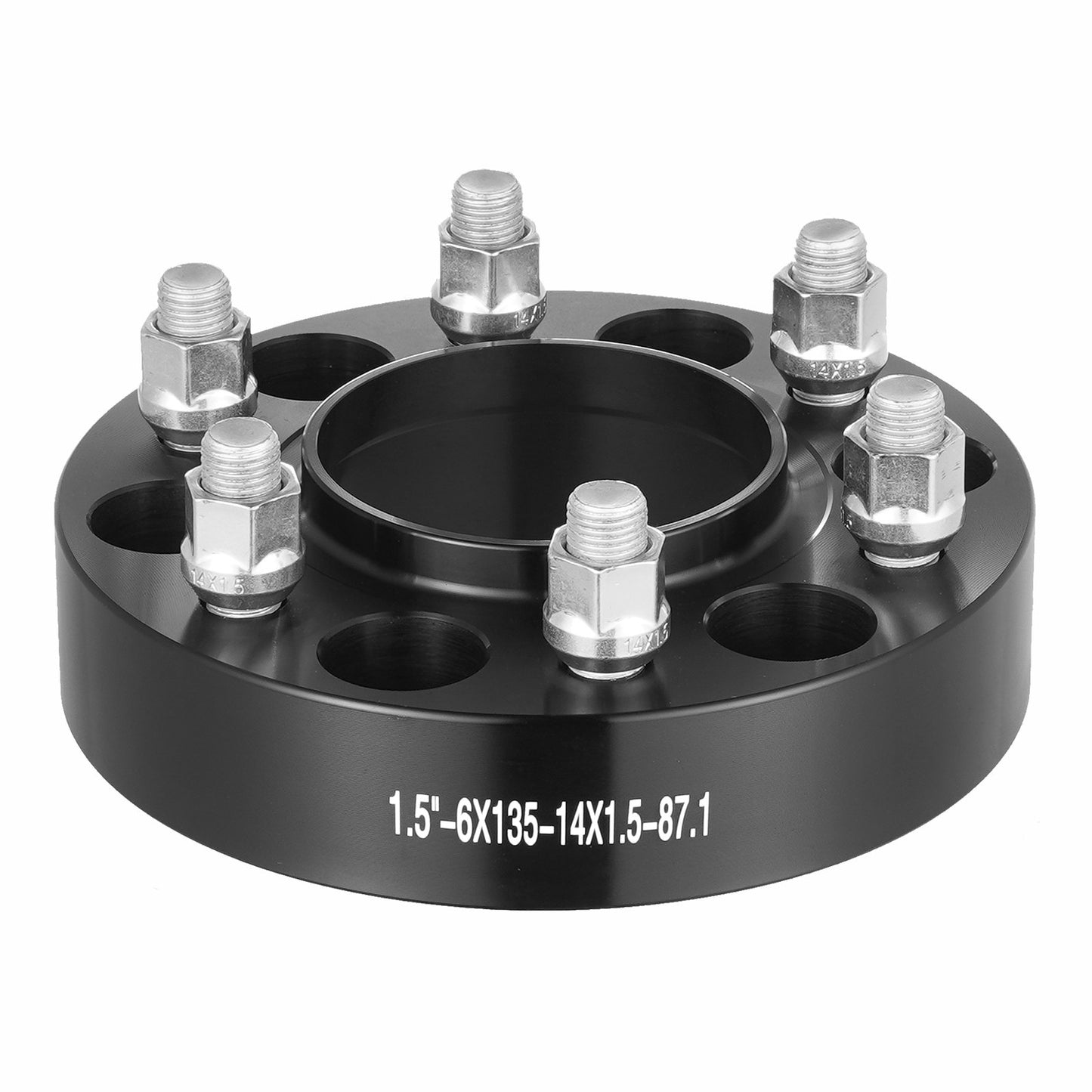 VEVOR 1.5" 6"x5.3" Wheel Spacers Wheel Adapters 6 Lug Forged Spacer 4 PCS Black