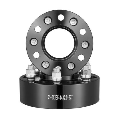 VEVOR 2" 6"x5.3" Wheel Spacers Wheel Adapters 6 Lug Forged Spacer 4 PCS Black
