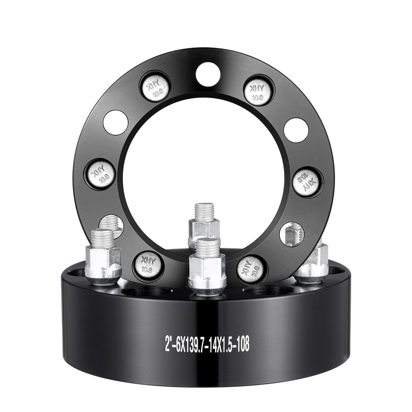 VEVOR 2" 6"x5.5" Wheel Spacers Wheel Adapters 6 Lug Forged Spacer 4 PCS Black