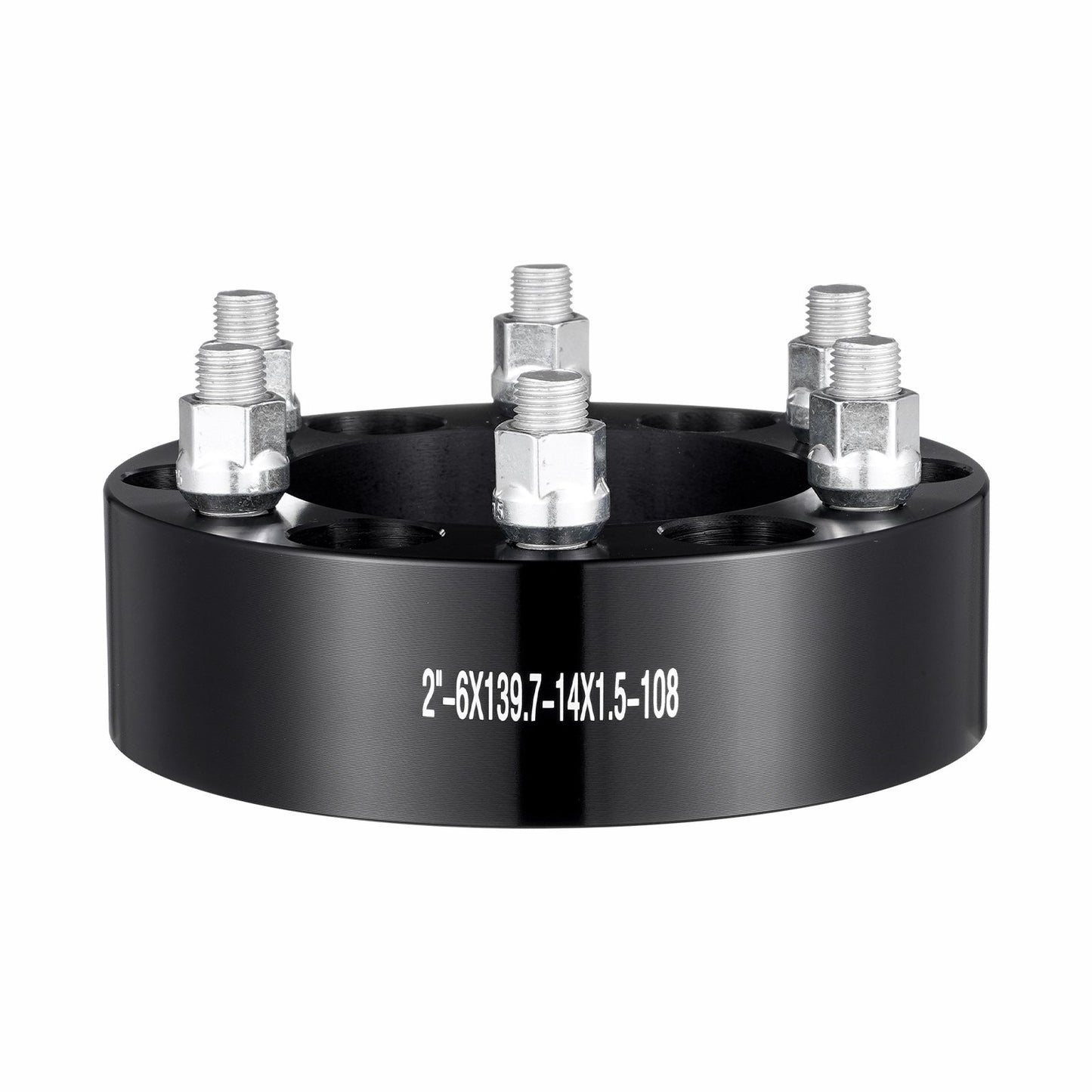 VEVOR 2" 6"x5.5" Wheel Spacers Wheel Adapters 6 Lug Forged Spacer 4 PCS Black