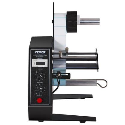 VEVOR Automatic Label Dispenser, Width 15-125 mm, Length 3-150 mm, Automatic Label Stripper Label Separating Machine, Speed Adjustable Label Applicator, Auto Counting 0-999999 for Various Label Sizes