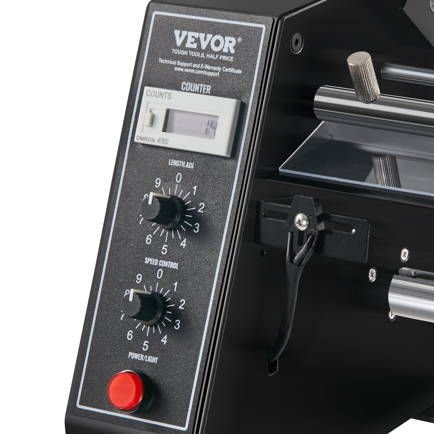 VEVOR Automatic Label Dispenser, Width 15-125 mm, Length 3-150 mm, Automatic Label Stripper Label Separating Machine, Speed Adjustable Label Applicator, Auto Counting 0-999999 for Various Label Sizes