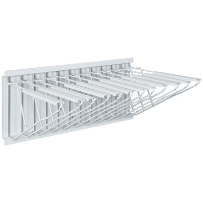 VEVOR Wall Mount Blueprint Storage Rack Blueprint Holder with 12 Pivot Brackets