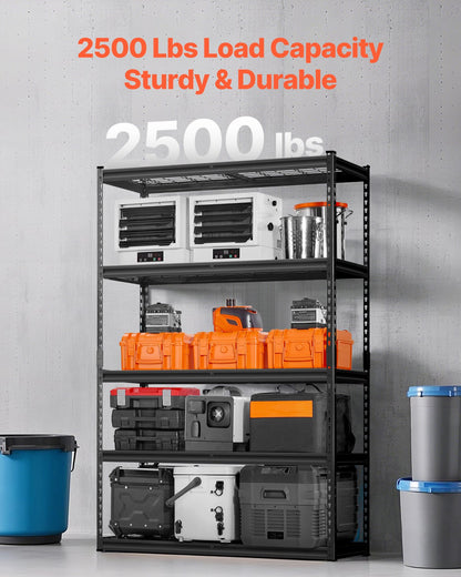 VEVOR Storage Shelves 5 Tier Adjustable Heavy Duty Garage Shelving Unit 1134 kg