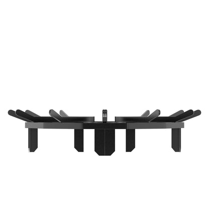 VEVOR Log Grate, 27 inch Heavy Duty Wheel Fire Grate with 6 Support Legs, Solid Powder-coated Steel Bars, Log Firewood Burning Rack Holder for Wood Stove and Outdoor Camping Fire Pit