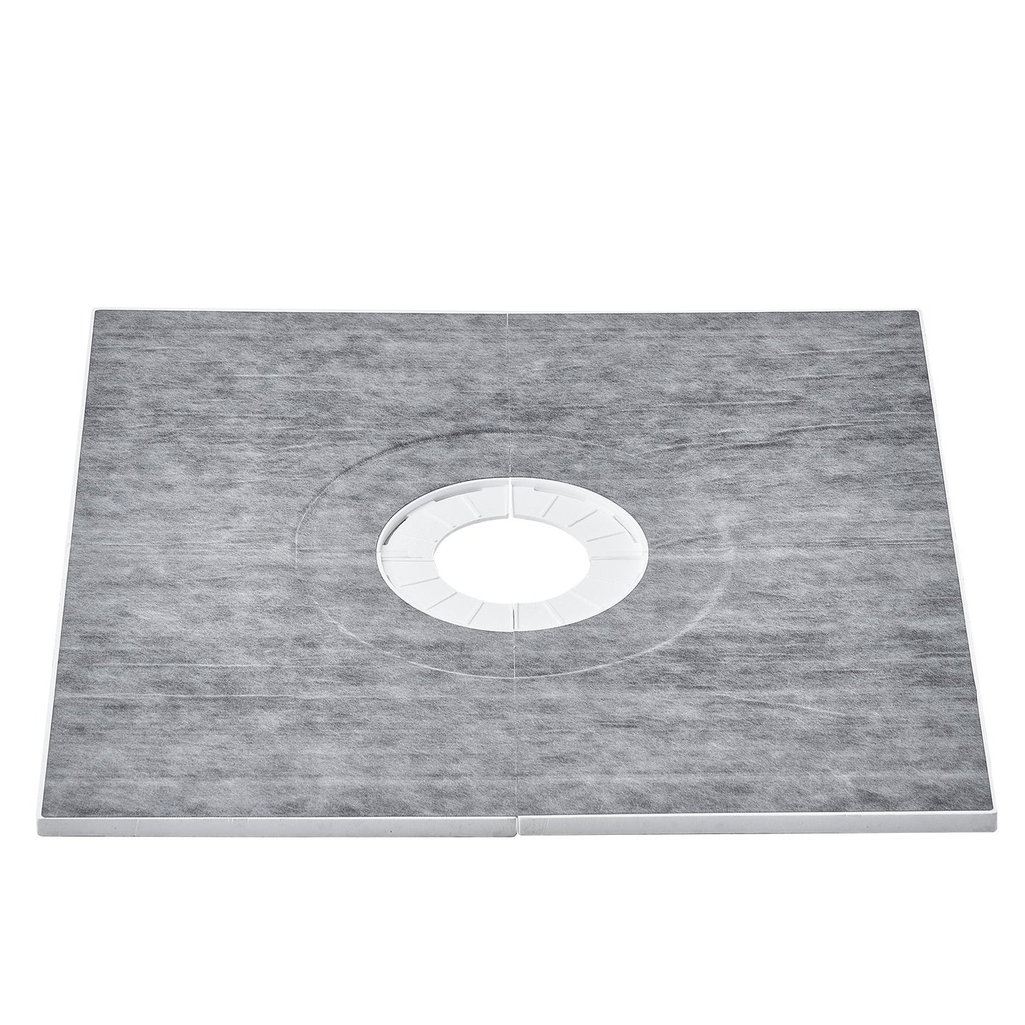 VEVOR Shower Curb Kit, 914x914mm Shower Pan Kit with 160mm Central Drain, Lightweight EPS Shower Installation Kits with 2 Waterproof Cloths, Shower Pan Slope Sticks Fit for Bathroom