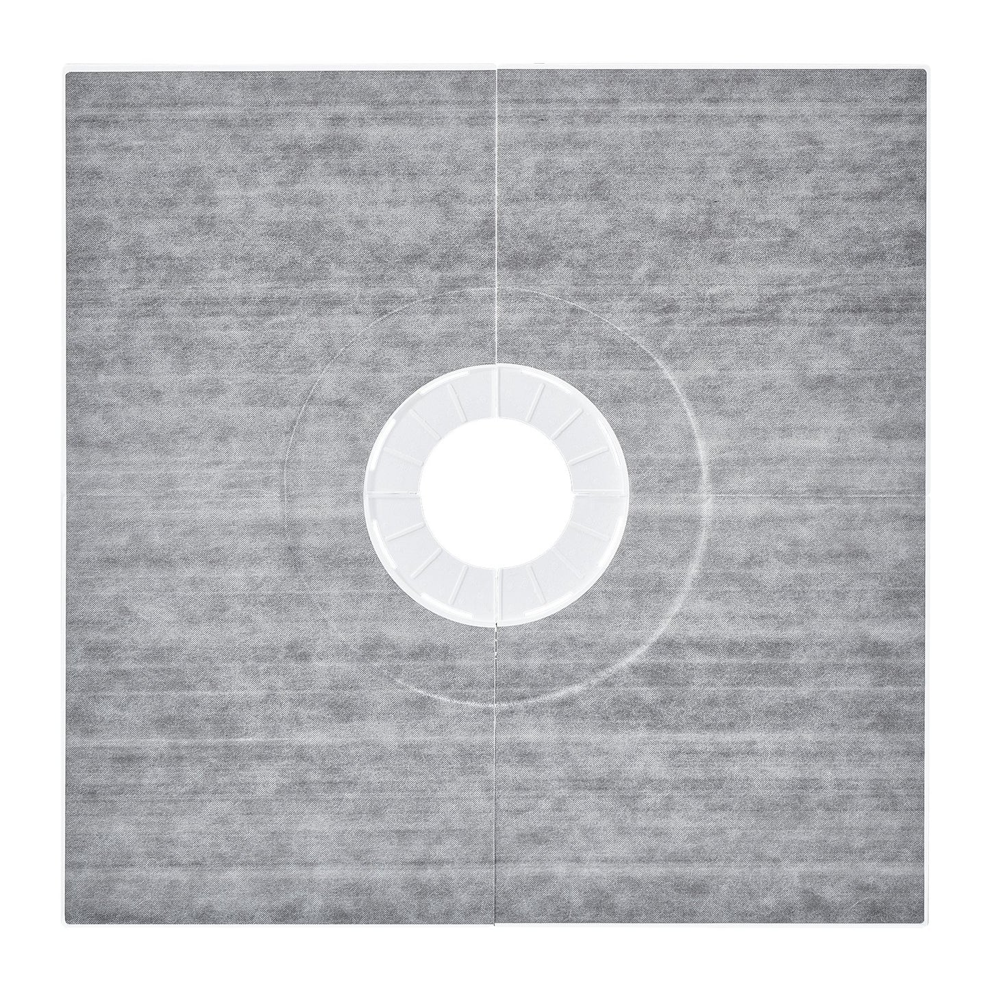 VEVOR Shower Curb Kit, 914x914mm Shower Pan Kit with 160mm Central Drain, Lightweight EPS Shower Installation Kits with 2 Waterproof Cloths, Shower Pan Slope Sticks Fit for Bathroom
