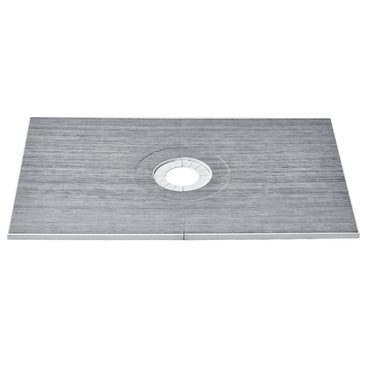 VEVOR Shower Curb Kit, 1219x1828mm Shower Pan Kit with 160mm Central Drain, Lightweight EPS Shower Installation Kits with 2 Waterproof Cloths, Shower Pan Slope Sticks Fit for Bathroom