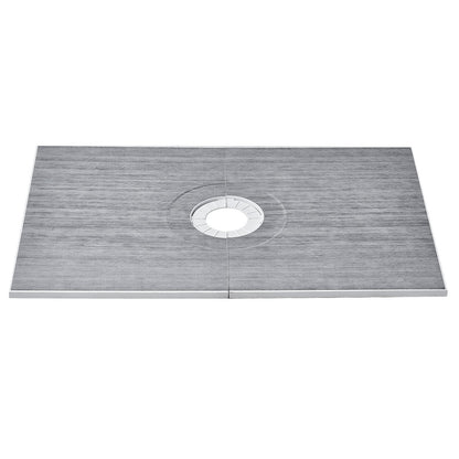 VEVOR Shower Curb Kit, 1219x1828mm Shower Pan Kit with 160mm Central Drain, Lightweight EPS Shower Installation Kits with 2 Waterproof Cloths, Shower Pan Slope Sticks Fit for Bathroom