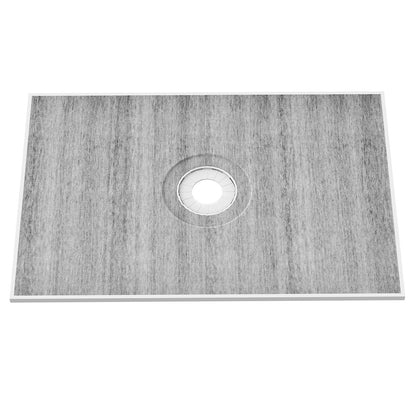 VEVOR Shower Curb Kit, 1219x1828mm Shower Pan Kit with 160mm Central Drain, Lightweight EPS Shower Installation Kits with 2 Waterproof Cloths, Shower Pan Slope Sticks Fit for Bathroom