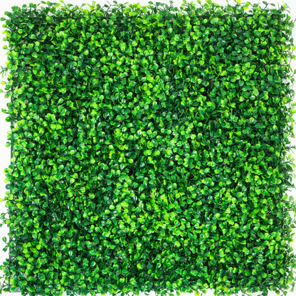 VEVOR Artificial Boxwood Panels, 16 PCS 20"x20" Boxwood Hedge Wall Panels, PE Artificial Grass Backdrop Wall 1.6\", Privacy Hedge Screen for Decoration of Outdoor, Indoor, Garden, Fence, and Backyar