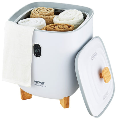 VEVOR 25L Towel Warmer Bucket with LED Screen Bottom Heating Columns Timer White
