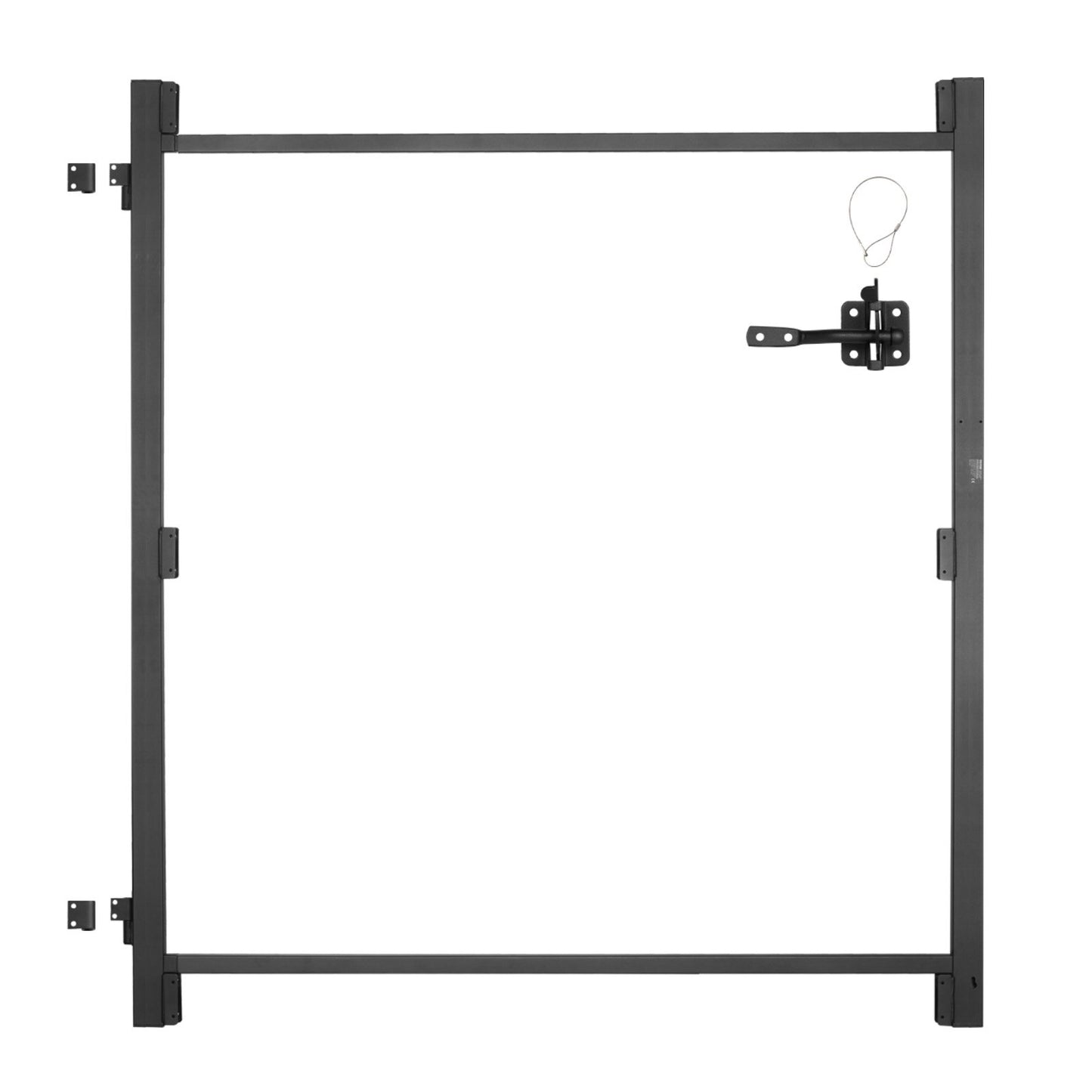 VEVOR Gate Building Kit, Fits 152.4 to 243.8 cm Wide Openings, Up from 182.9 to 213.4 cm High Fence, Adjustable Gate Building Kit, Anti Sag Full Gate Frame Kit with Latch Lock, for Wooden Fence, Iron