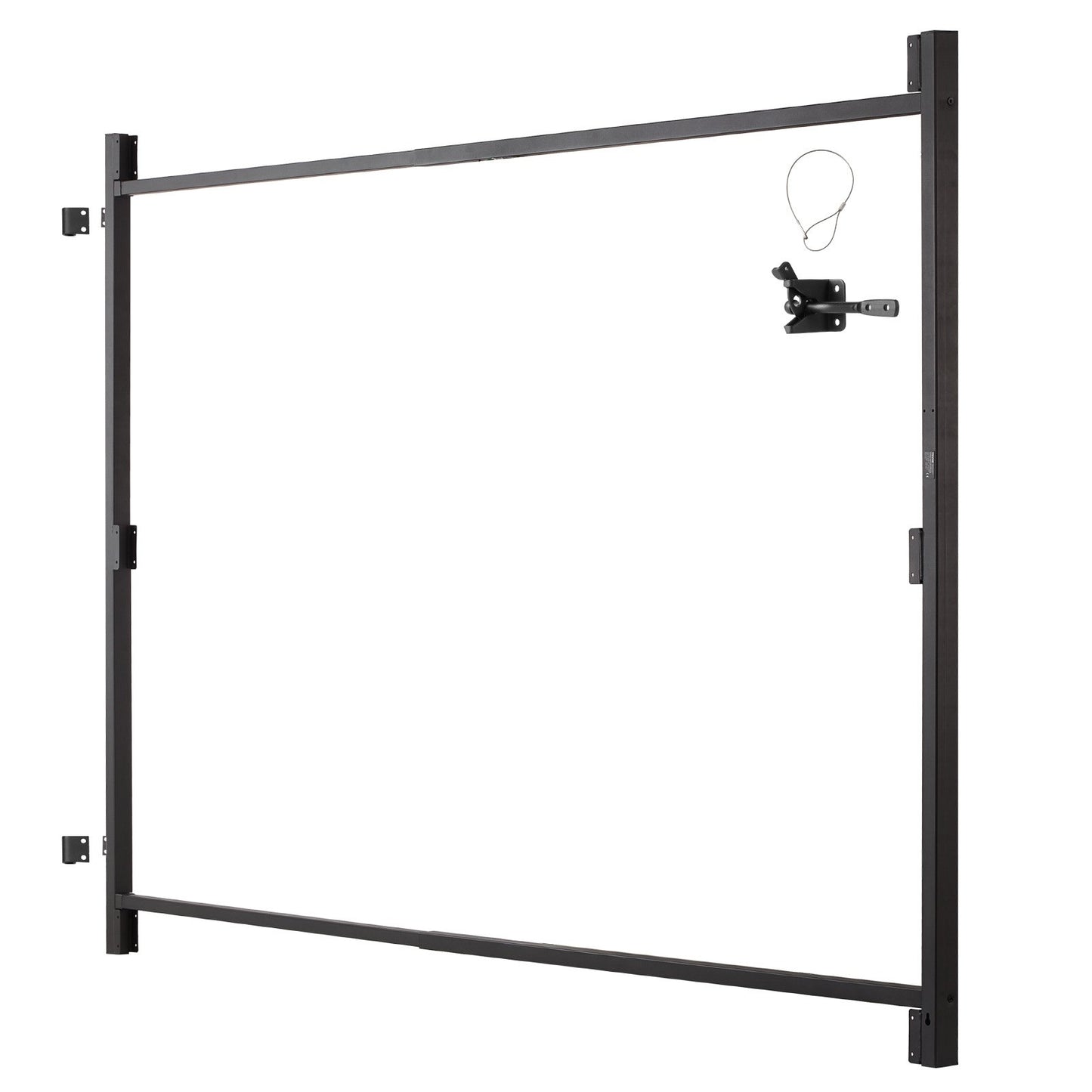 VEVOR Gate Building Kit, Fits 152.4 to 243.8 cm Wide Openings, Up from 182.9 to 213.4 cm High Fence, Adjustable Gate Building Kit, Anti Sag Full Gate Frame Kit with Latch Lock, for Wooden Fence, Iron