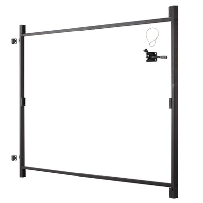 VEVOR Gate Building Kit, Fits 152.4 to 243.8 cm Wide Openings, Up from 182.9 to 213.4 cm High Fence, Adjustable Gate Building Kit, Anti Sag Full Gate Frame Kit with Latch Lock, for Wooden Fence, Iron