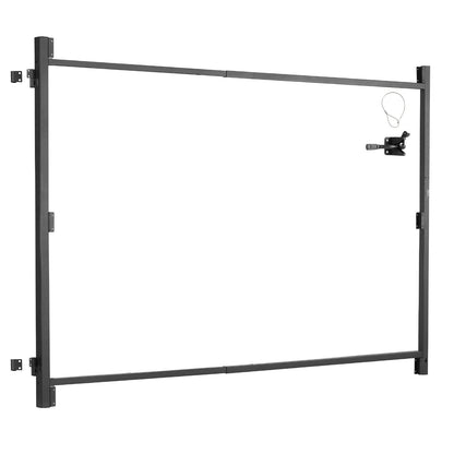 VEVOR Gate Building Kit, Fits 152.4 to 243.8 cm Wide Openings, Up from 182.9 to 213.4 cm High Fence, Adjustable Gate Building Kit, Anti Sag Full Gate Frame Kit with Latch Lock, for Wooden Fence, Iron