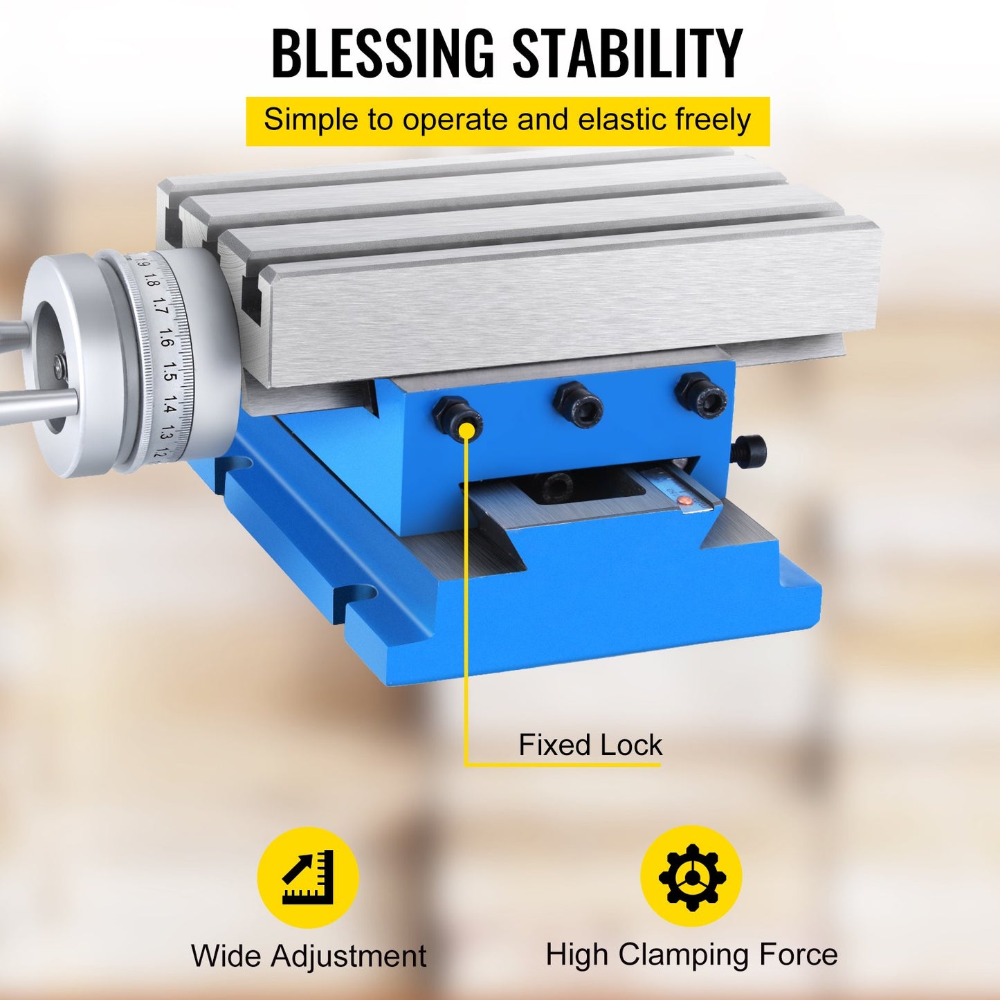 VEVOR Milling Machine Cross Slide Worktable 4''x7.3'' 2 Axis Compound Precision