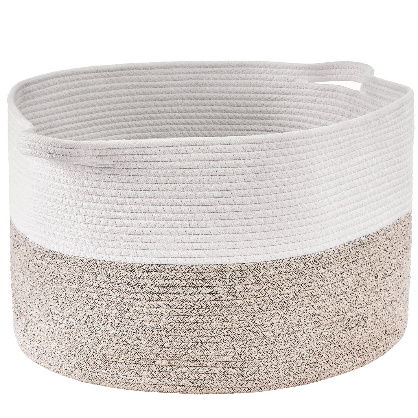 VEVOR Cotton Rope Storage Basket 87L Woven Blanket Basket 20 x 20 x 14 in