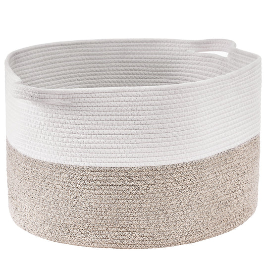 VEVOR Cotton Rope Storage Basket 87L Woven Blanket Basket 20 x 20 x 14 in
