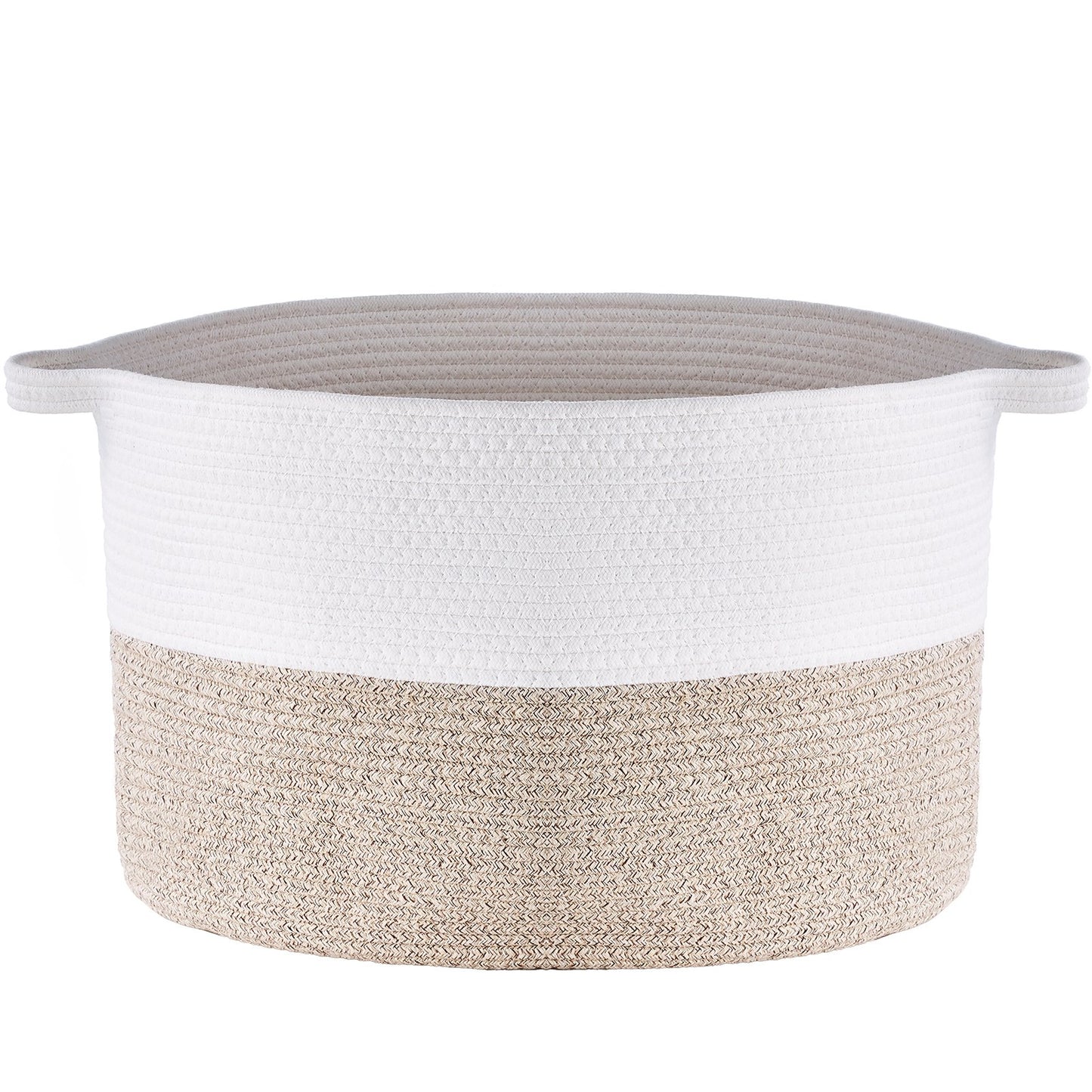 VEVOR Cotton Rope Storage Basket 87L Woven Blanket Basket 20 x 20 x 14 in
