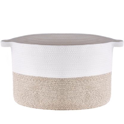 VEVOR Cotton Rope Storage Basket 87L Woven Blanket Basket 20 x 20 x 14 in