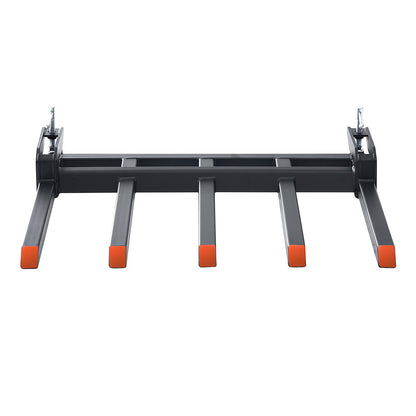 VEVOR Clamp on Debris Forks to 1200 mm Bucket, 1200 kg Capacity Heavy Duty Clamp on Pallet Forks Attachments, Fit for Loader Bucket Skidsteer Tractor to Clean up Fallen Limbs Debris or Yard Wwaste