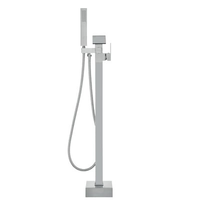 VEVOR Freestanding Bathtub Faucet, Floor Mount, Freestanding Tub Filler, Shower Mixer Taps, Two Water Modes, Swivel Spout, for Bathing & Showering Pet Bathing Cleaning Drains Toilet Flushing