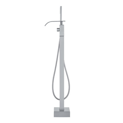 VEVOR Freestanding Bathtub Faucet, Floor Mount, Freestanding Tub Filler, Shower Mixer Taps, Two Water Modes, Swivel Spout, for Bathing & Showering Pet Bathing Cleaning Drains Toilet Flushing