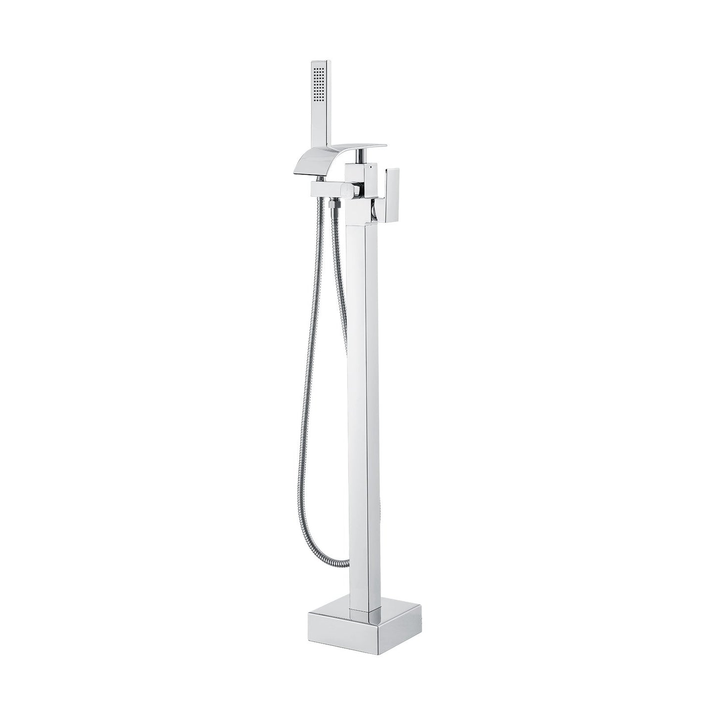 VEVOR Freestanding Bathtub Faucet, Floor Mount, Freestanding Tub Filler, Shower Mixer Taps, Two Water Modes, 360° Swivel Spout, for Bathing & Showering Pet Bathing Cleaning Drains Toilet Flushing