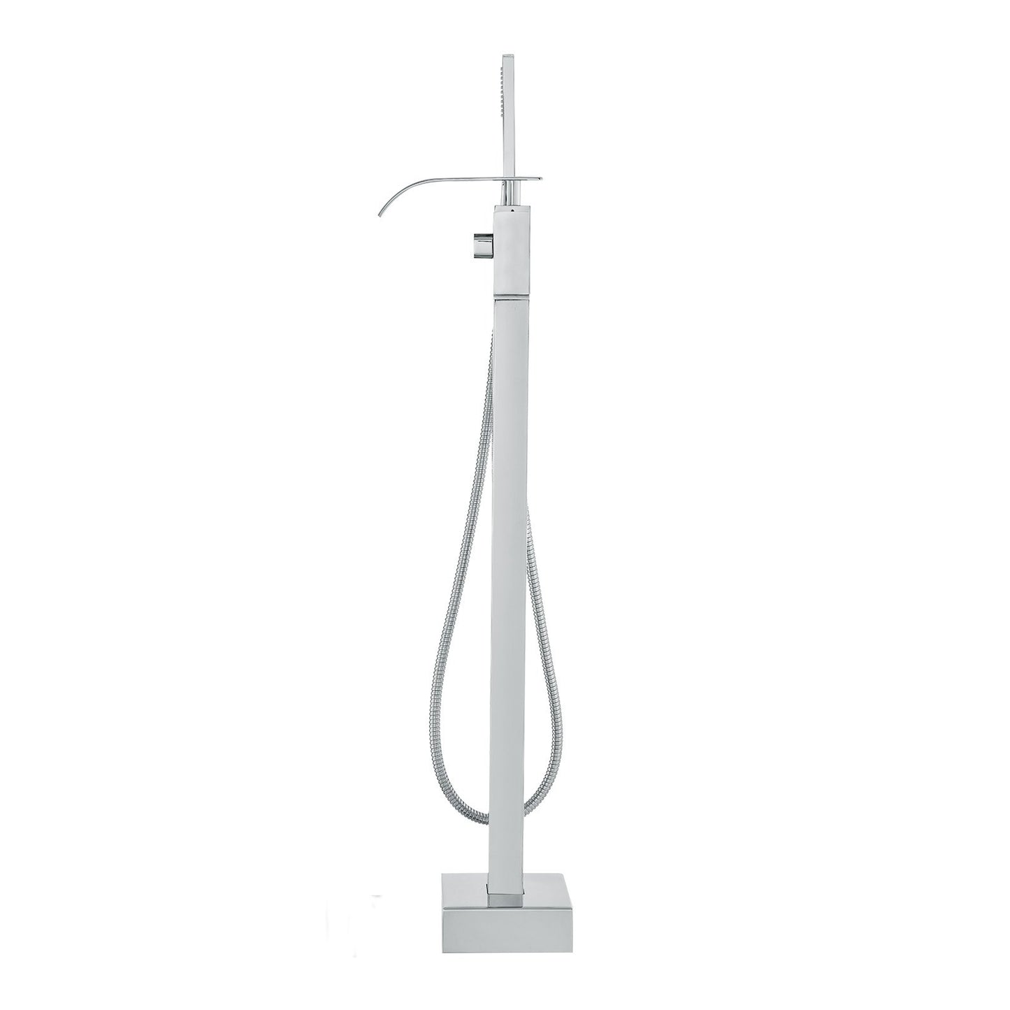 VEVOR Freestanding Bathtub Faucet, Floor Mount, Freestanding Tub Filler, Shower Mixer Taps, Two Water Modes, 360° Swivel Spout, for Bathing & Showering Pet Bathing Cleaning Drains Toilet Flushing