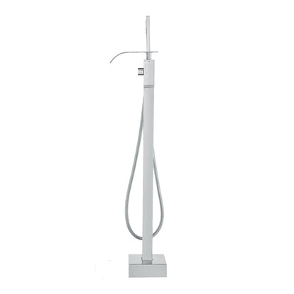 VEVOR Freestanding Bathtub Faucet, Floor Mount, Freestanding Tub Filler, Shower Mixer Taps, Two Water Modes, 360° Swivel Spout, for Bathing & Showering Pet Bathing Cleaning Drains Toilet Flushing