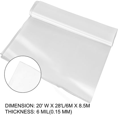 VEVOR Greenhouse Film, Greenhouse Polyethylene Film 20x28 ft Greenhouse Plastic