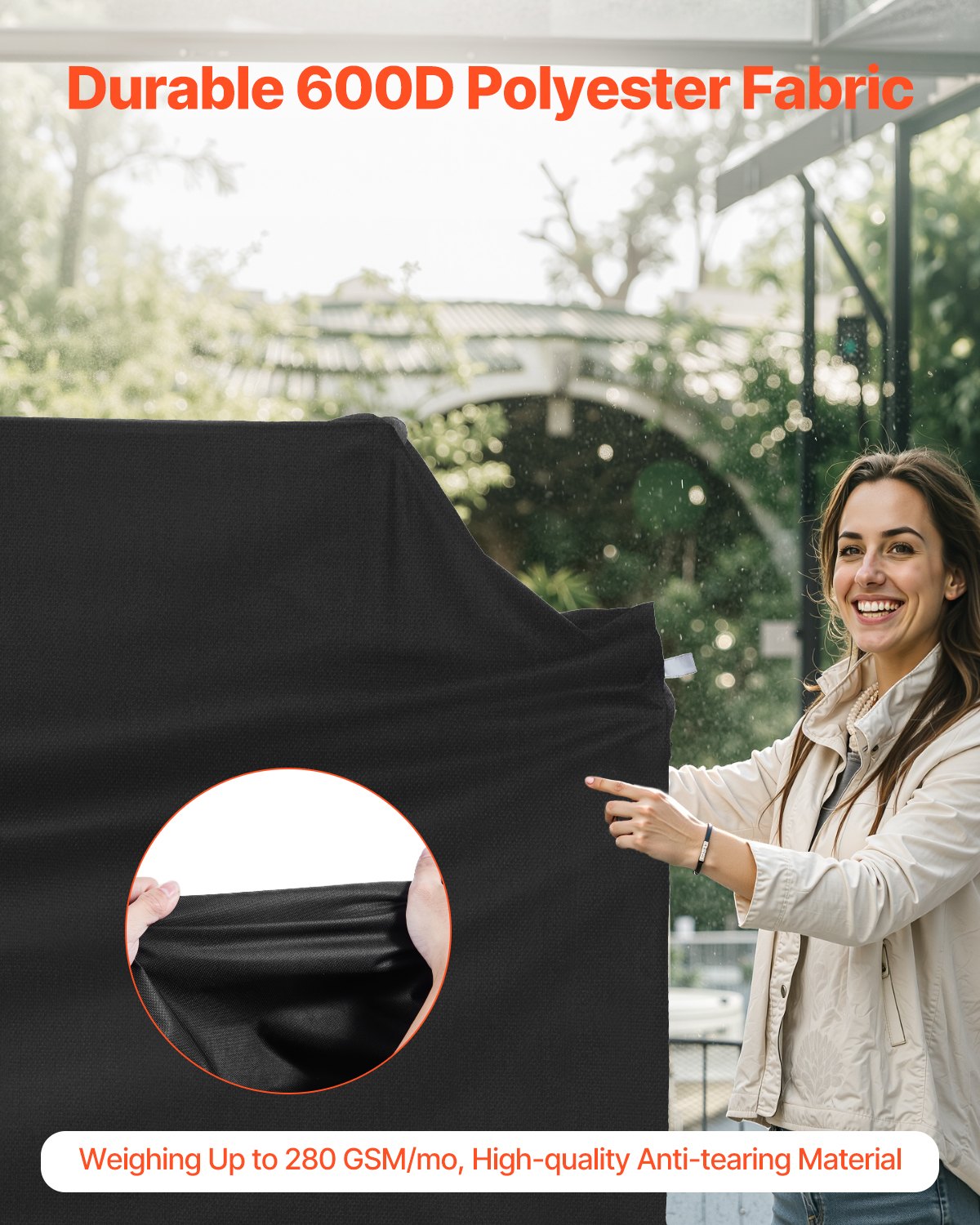 VEVOR 48 inch Grill Cover Heavy Duty BBQ Gas Grill Cover Outdoor Waterproof