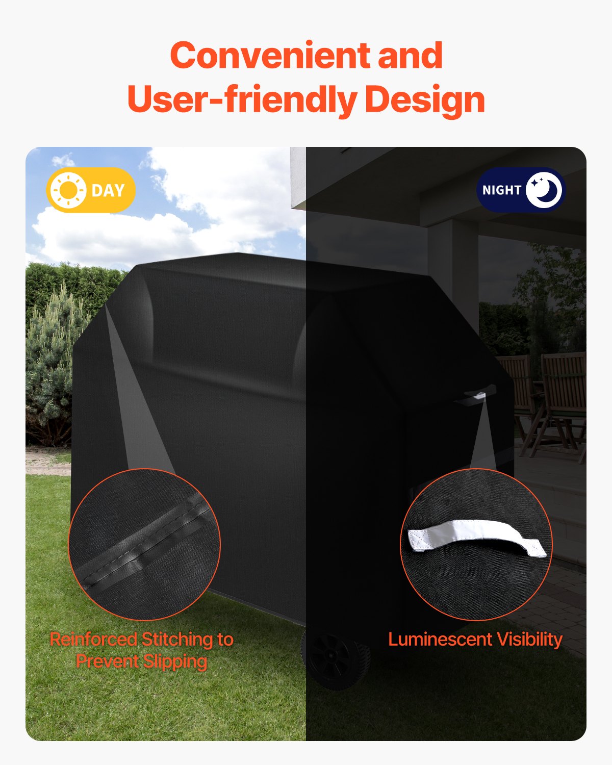 VEVOR 48 inch Grill Cover Heavy Duty BBQ Gas Grill Cover Outdoor Waterproof