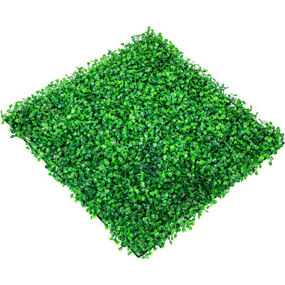 VEVOR 12PCS 10x10 inch Artificial Boxwood Panels, Boxwood Hedge Wall Mat,Artificial Grass Backdrop Wall, Privacy Hedge Screen UV Protected for Outdoor Indoor Garden Fence Backyard