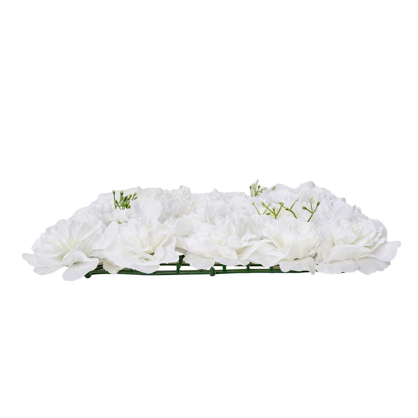 3D Flower Wall Panel, 24 PCS 15 x 15 inch, Artificial Floral Wall Background Mesh Backing Mat,Seamless Design&Easy Installation for Wedding Valentines Day Home Baby Party Backdrop Decor,White