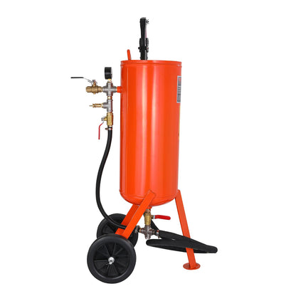 VEVOR 10 Gallon Heavy-Duty Sand Blaster, 60-110 PSI High Pressure Sandblaster, Portable Abrasive Blasting Tank, Air Sand Blasting Kit with 2 Ceramic Nozzles & 7.5ft Hose for Stain, Rust, Paint Removal