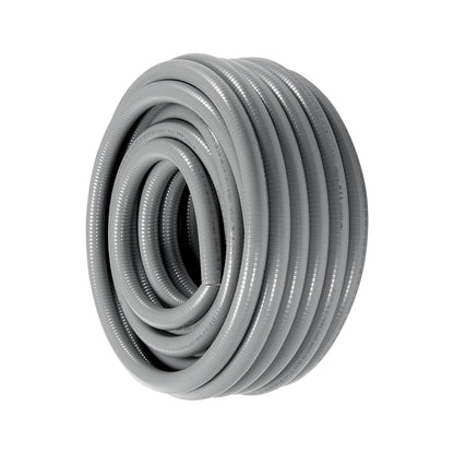 VEVOR 12.7 mm Flexible Electrical Conduit, 30.5 m, PVC Liquid-Tight Conduit Non-Metallic with 5 Straight and 5 90-Degree Conduit Connector Fittings, for Air Conditioning Motor Controller Pump, IP65