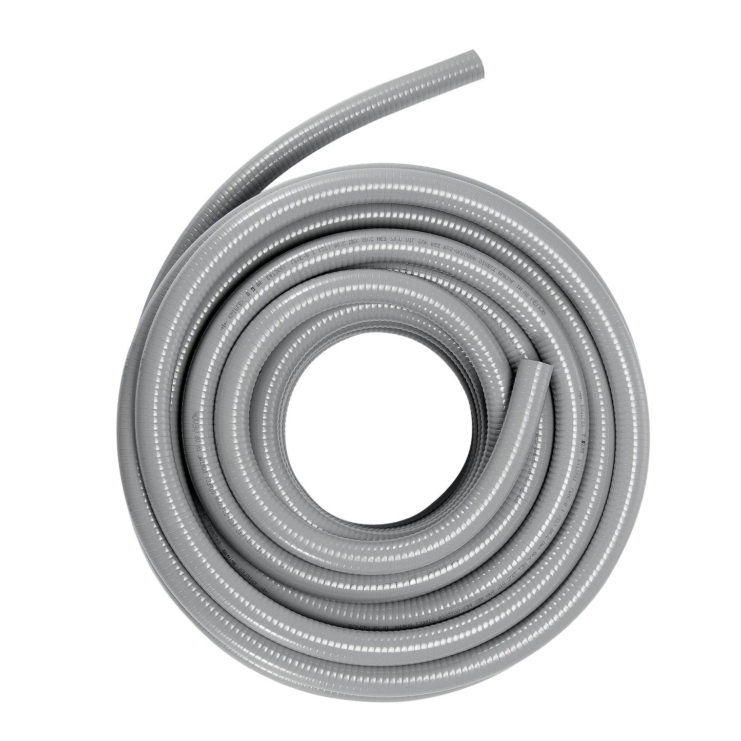 VEVOR 12.7 mm Flexible Electrical Conduit, 30.5 m, PVC Liquid-Tight Conduit Non-Metallic with 5 Straight and 5 90-Degree Conduit Connector Fittings, for Air Conditioning Motor Controller Pump, IP65