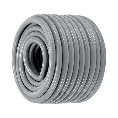 VEVOR 19.1 mm Flexible Electrical Conduit, 30.5 m, PVC Liquid-Tight Conduit Non-Metallic with 5 Straight and 5 90-Degree Conduit Connector Fittings, for Air Conditioning Motor Controller Pump, IP65