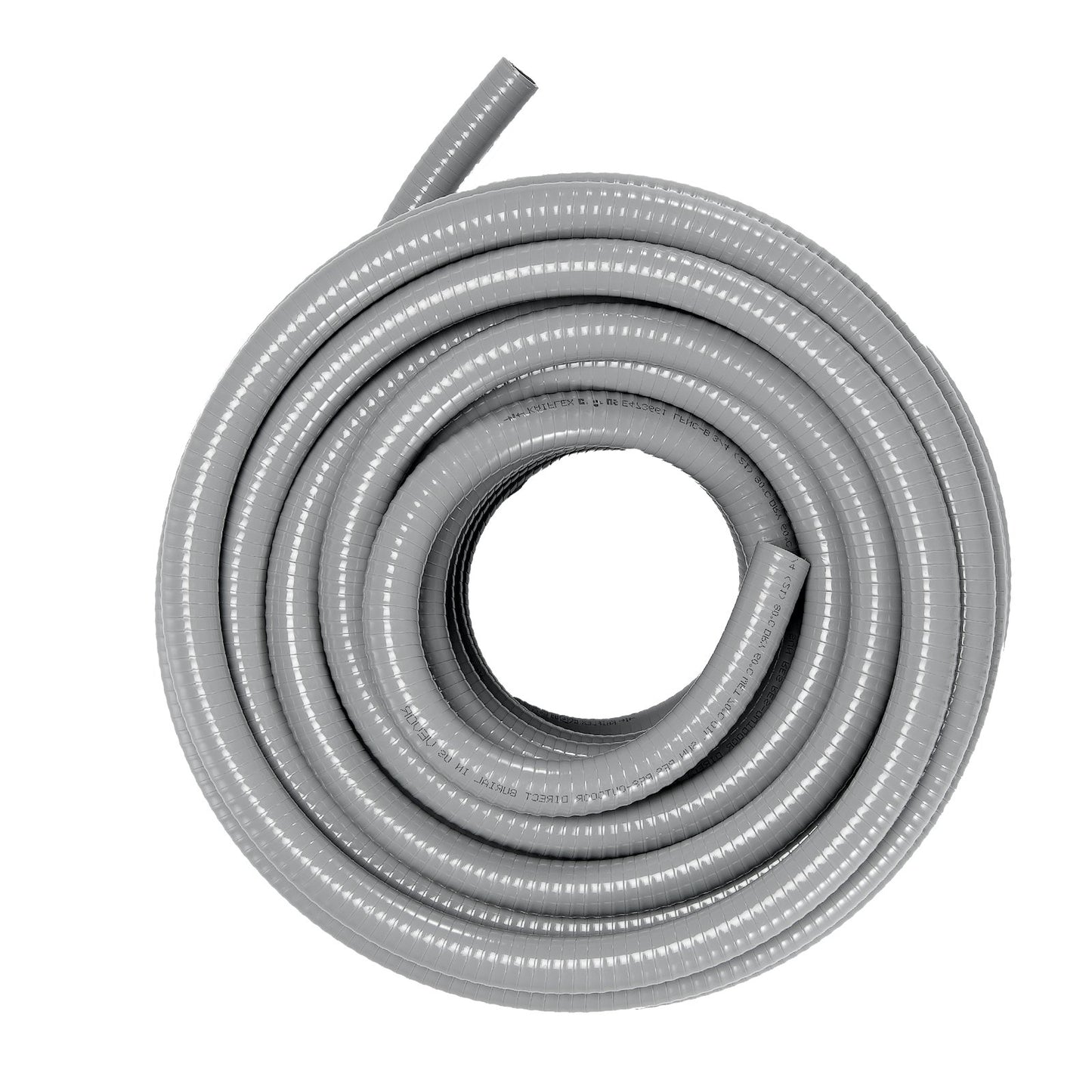 VEVOR 19.1 mm Flexible Electrical Conduit, 30.5 m, PVC Liquid-Tight Conduit Non-Metallic with 5 Straight and 5 90-Degree Conduit Connector Fittings, for Air Conditioning Motor Controller Pump, IP65