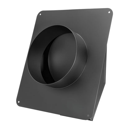 VEVOR 149 mm Hooded Wall Vent Cover SPCC Steel Roof Exhaust 1 Pack Black