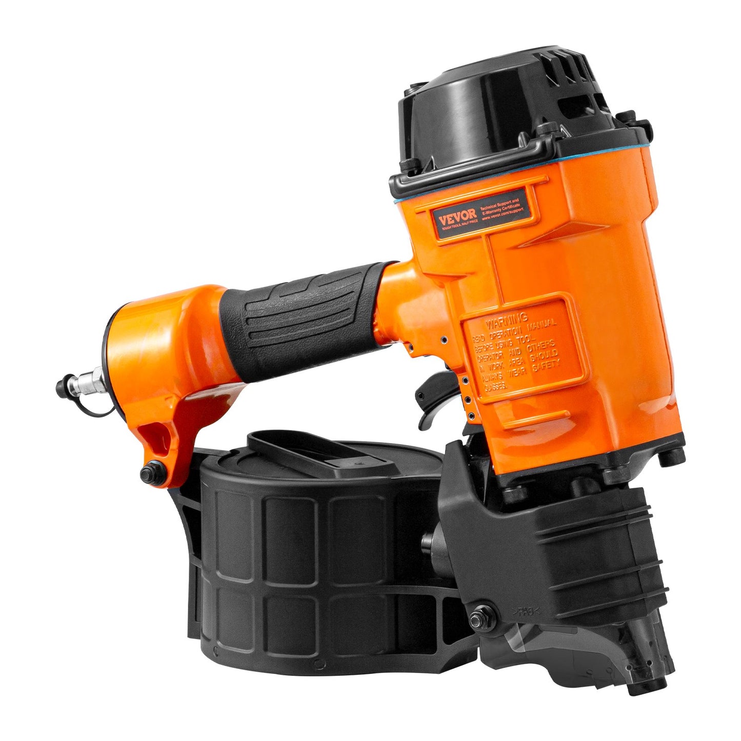 VEVOR MCN70 Coil Siding Nailer 45mm to 70mm 15 Degree Pneumatic Nail Gun