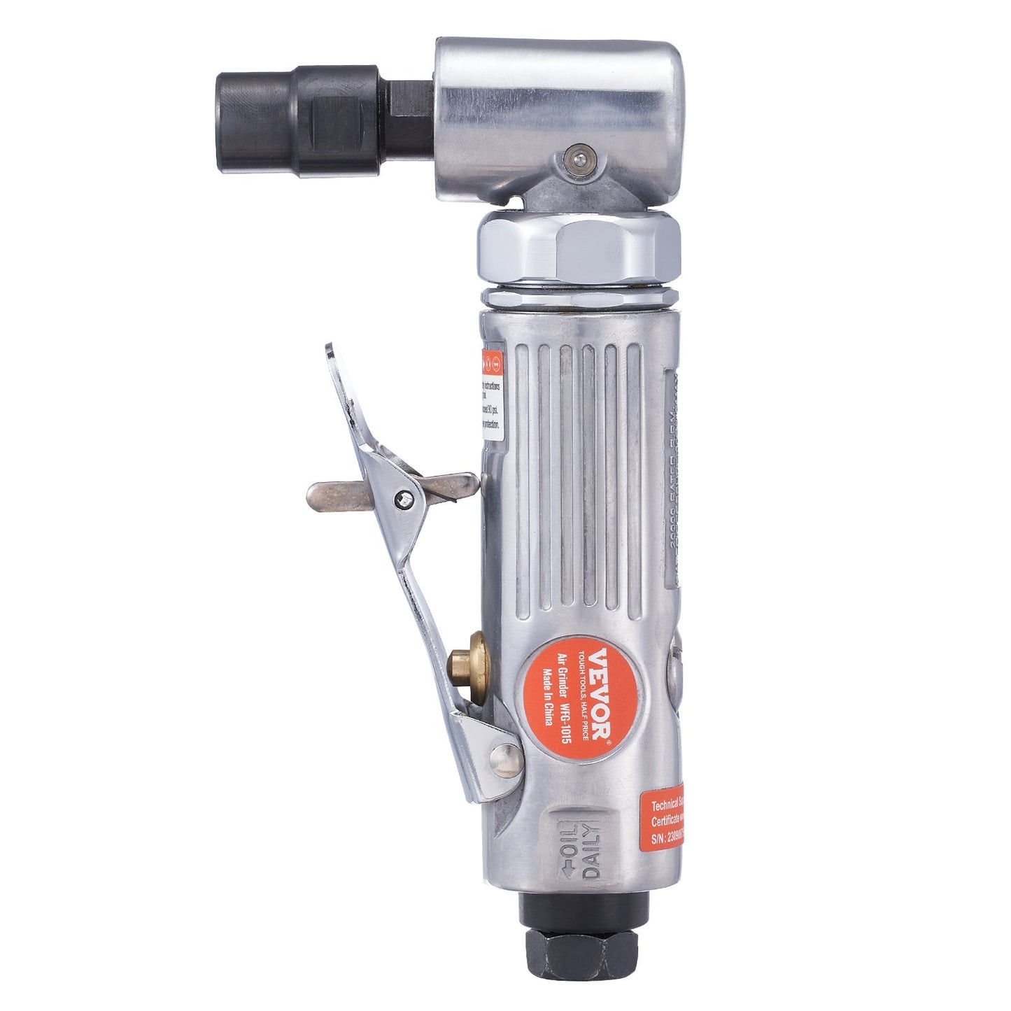VEVOR Air Angle Die Grinder, 1/4" Right Angle Die Grinder (20000RPM), Heavy Duty 90-Degree Angled Air Powered, 24PCS Discs for Grinding, Polishing, Deburring, Rust Removal