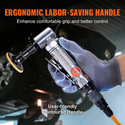 VEVOR Air Angle Die Grinder, 1/4" Right Angle Die Grinder (20000RPM), Heavy Duty 90-Degree Angled Air Powered, 24PCS Discs for Grinding, Polishing, Deburring, Rust Removal