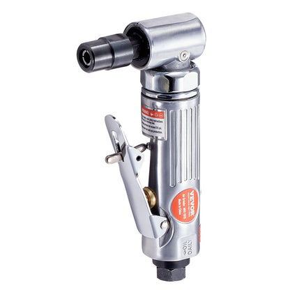 VEVOR Air Angle Die Grinder, 1/4" Right Angle Die Grinder (20000RPM), Heavy Duty 90-Degree Angled Air Powered, 24PCS Discs for Grinding, Polishing, Deburring, Rust Removal