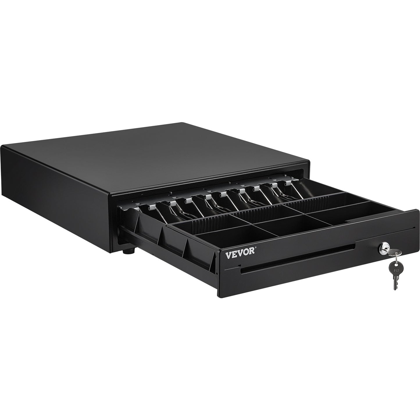 VEVOR Cash Register Drawer, 16" 12 V, for POS System with 5 Bill 6 Coin Cash Tray, Removable Coin Compartment & 2 Keys Included, RJ11/RJ12 Cable for Supermarket, Bar, Coffee Shop, Restaurant