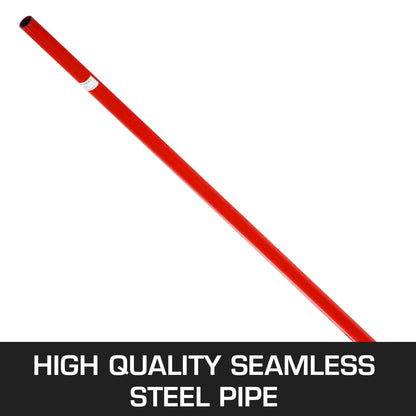 VEVOR Prylever Bar 3T Capacity Steel Pry Lever Bar Heavy Duty with Wheels Prylever with 1.5 m Length Handle
